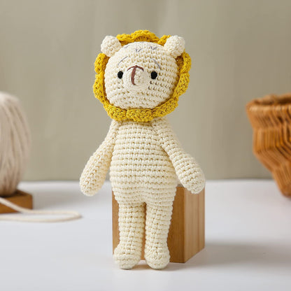 Handmade Crochet Lion Plush Toy | Amigurumi Lion Doll | Soft Cotton Stuffed Animal | Baby Gift