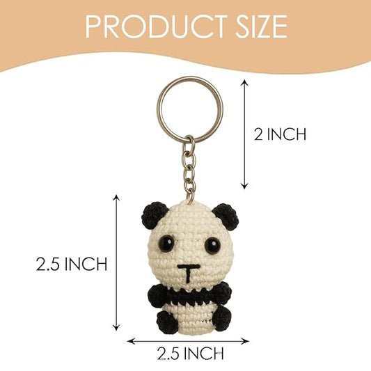 Cute Crochet Panda Keychain(Pack of 1)