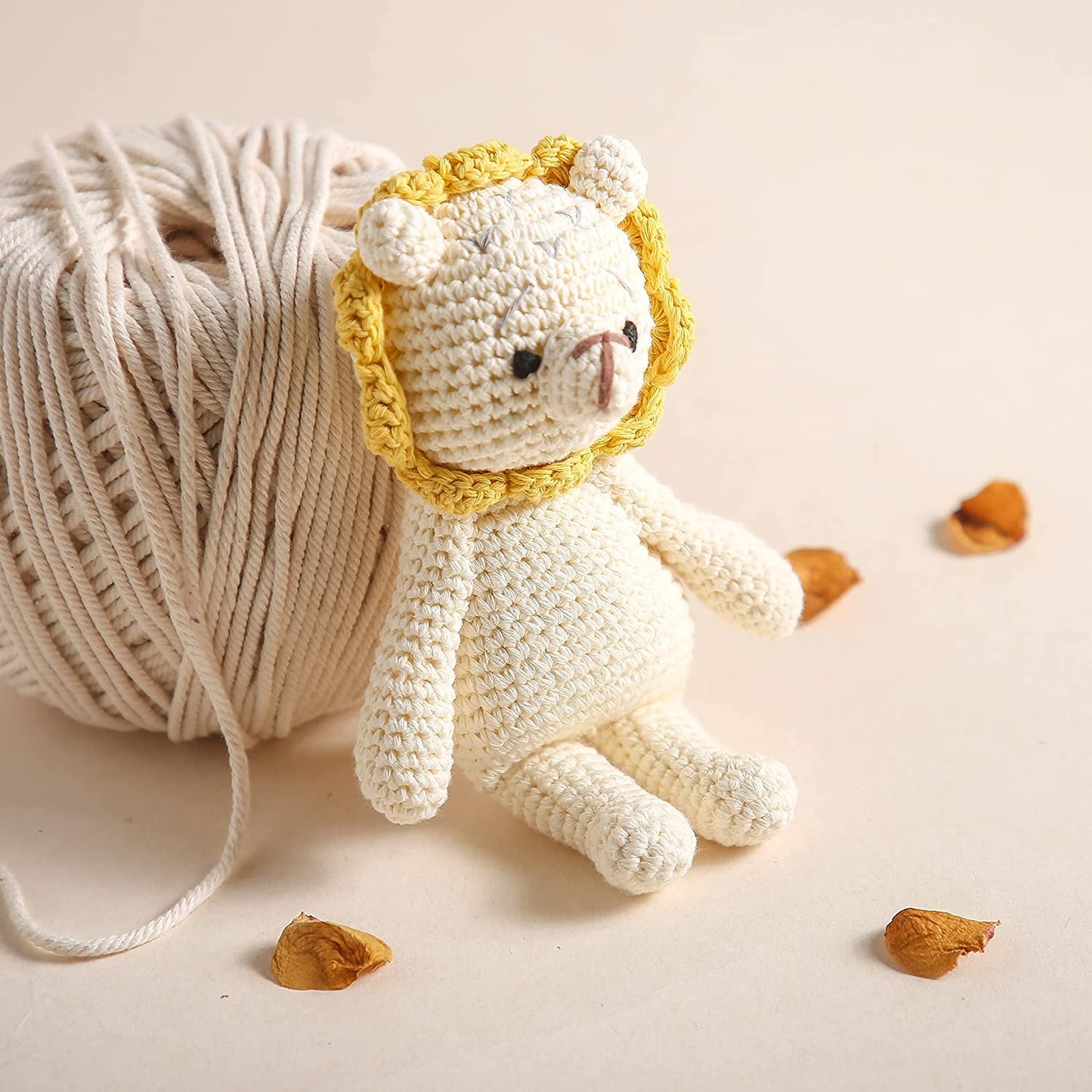 Handmade Crochet Lion Plush Toy | Amigurumi Lion Doll | Soft Cotton Stuffed Animal | Baby Gift