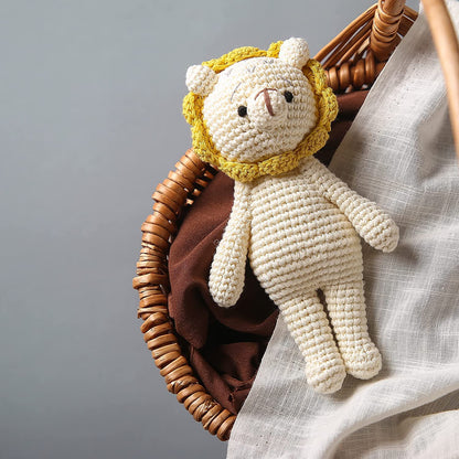 Handmade Crochet Lion Plush Toy | Amigurumi Lion Doll | Soft Cotton Stuffed Animal | Baby Gift