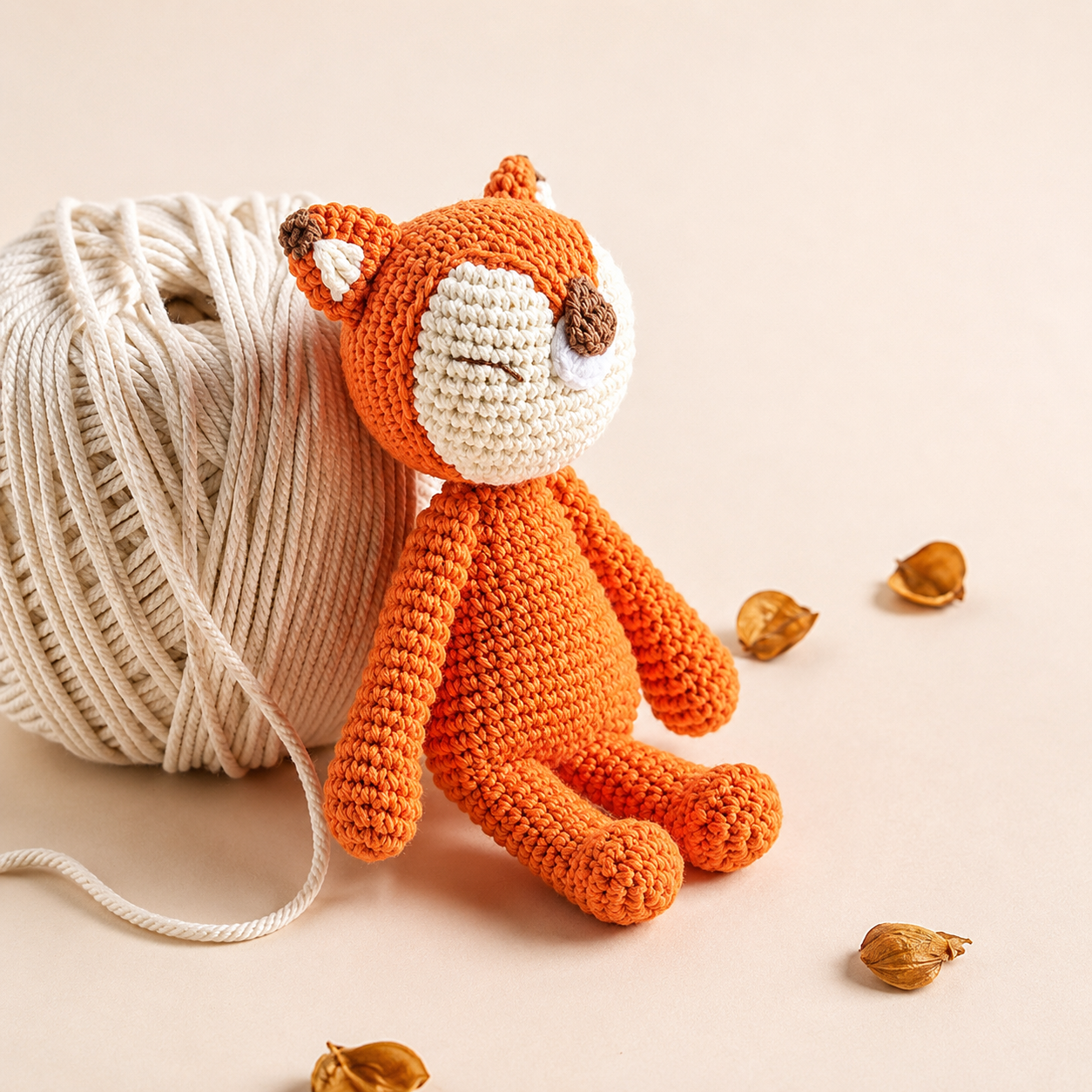Crochet Baby Toys Handmade Amigurumi Animal Set | Fox Rattle, Elephant Plush Doll & Stuffed Animals | Newborn Sensory Learning Gift